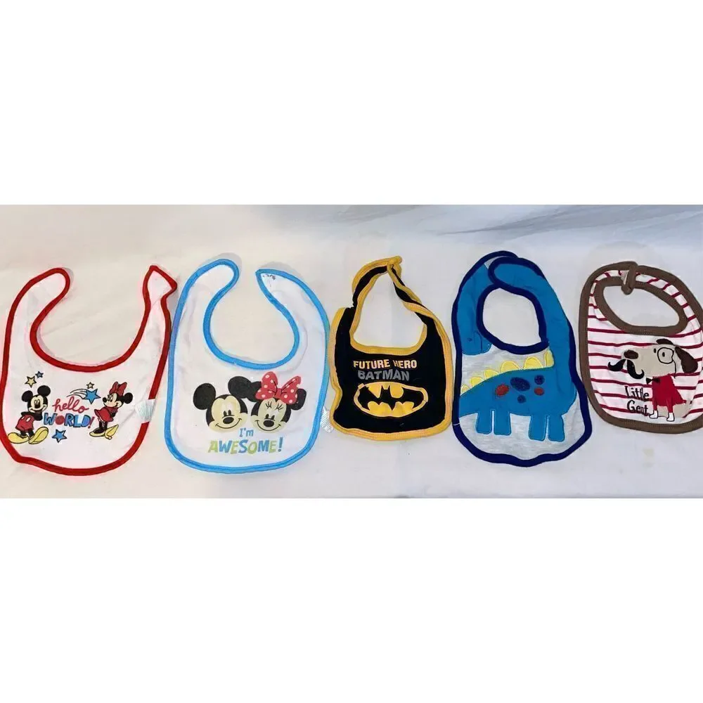 5 baby bibs